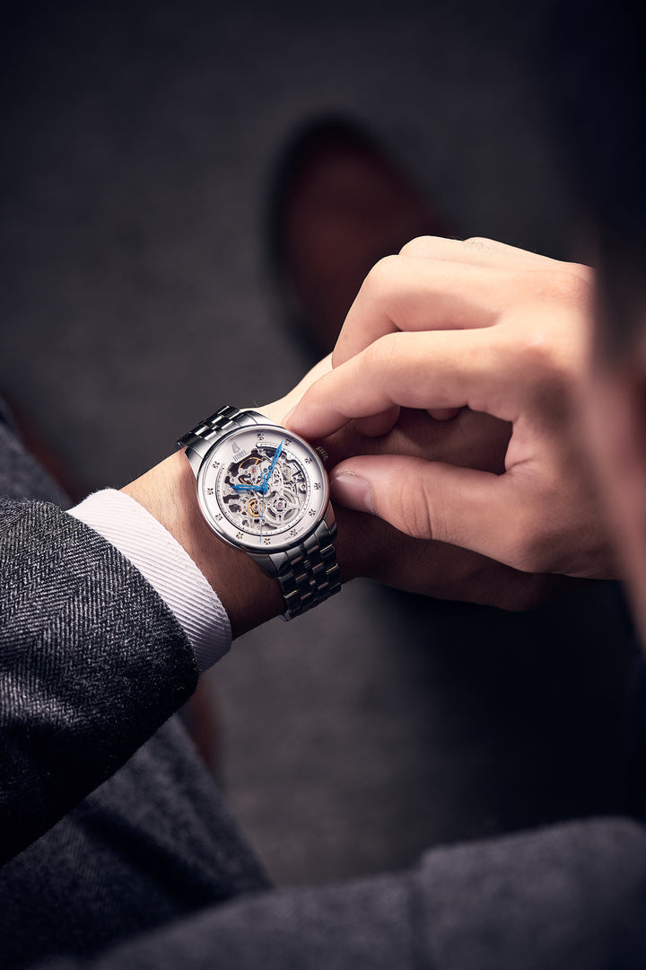 Jules Borel 40mm Automatic Skeleton Watch