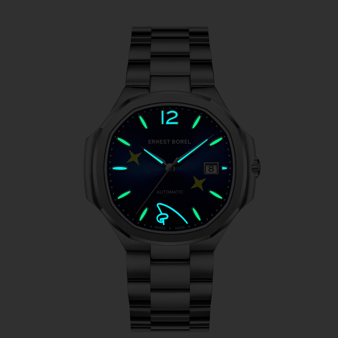 Retro 42.5mm Automatic Watch in 904L Steel