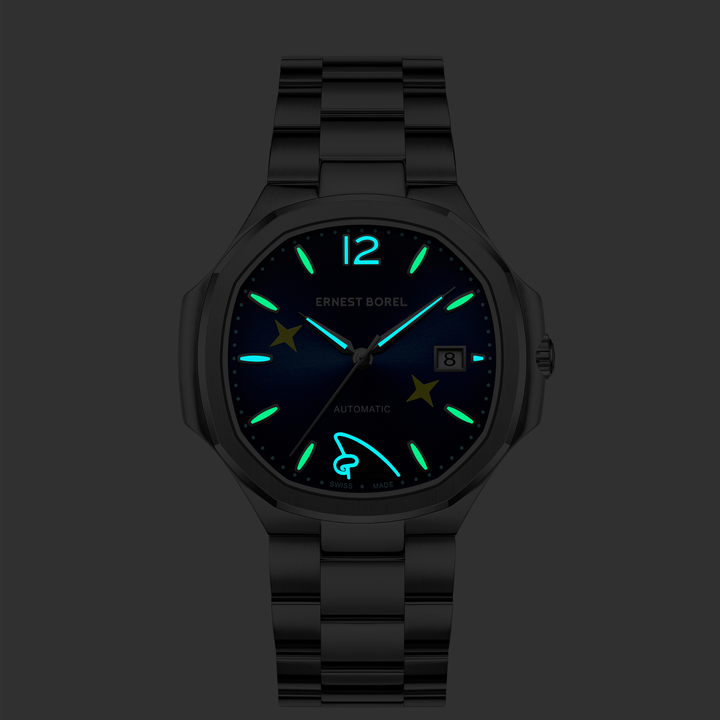 Retro 42.5mm Automatic Watch in 904L Steel