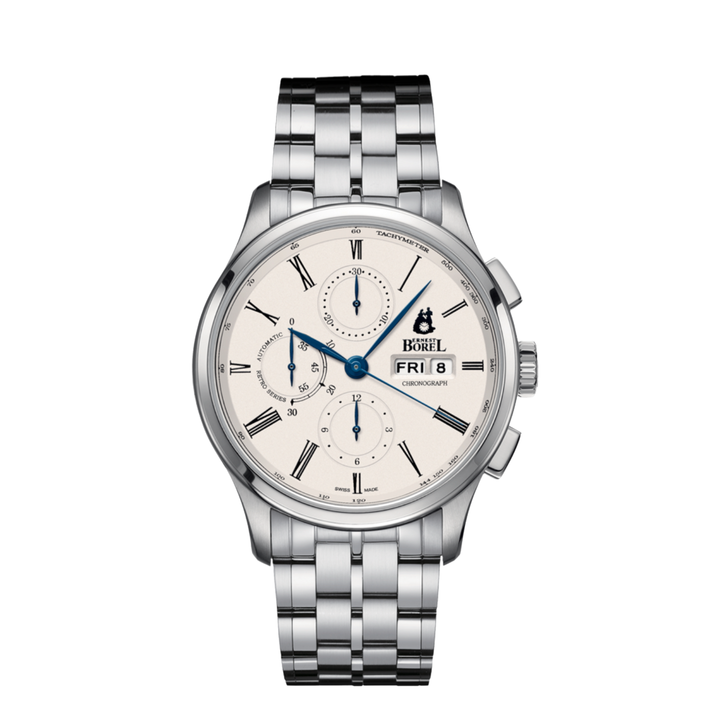 Retro 42mm Automatic Chronograph Watch
